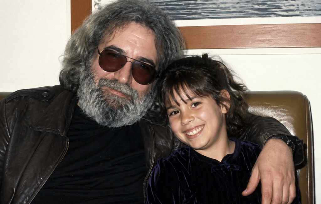 Keelin Noel Garcia with her father Jerry Garcia smiling together