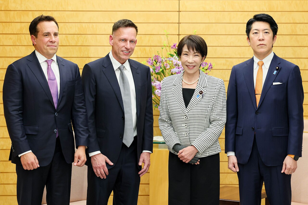 Matt Danzeisen with Peter Thiel and Japanese officials 2026 Japan meeting