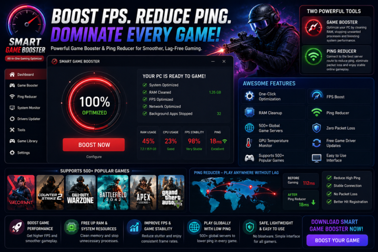 How a Game Booster and Ping Reducer Helped Me Enjoy Smoother Online Gaming